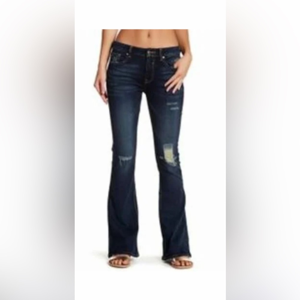 like new Vigoss Women's Blue Jagger Bootcut Jeans- Dark Wash Size 29